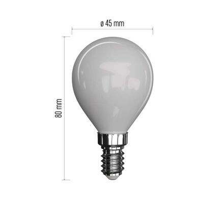 EMOS LED žárovka Filament Mini Globe / E14 / 3,4 W (40 W) / 470 lm / teplá bílá ZF7220