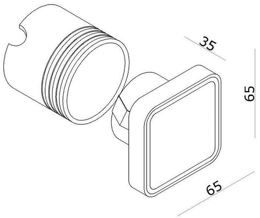 VÝPRODEJ VZORKU Light Impressions Deko-Light vestavné svítidlo do zdi Hadar hranaté 220-240V AC/50-60Hz 4,00 W 2700 K 18 lm 65 mm bílá 563005