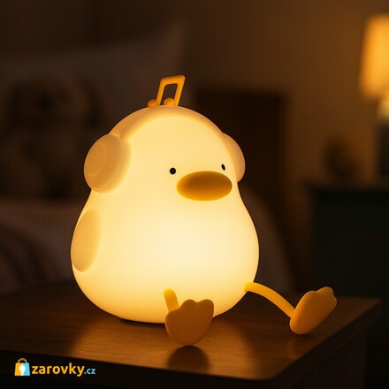 LED2 dětská lampička Kachna LED teplá bílá nabíjecí USB