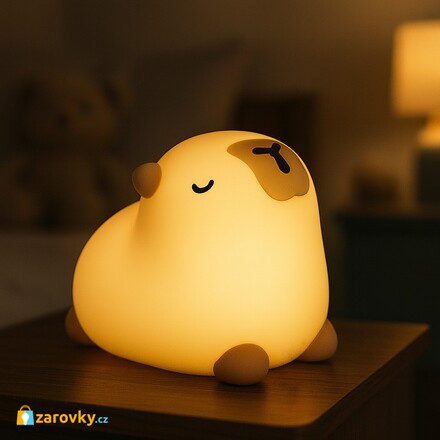 LED2 dětská lampička Kapybara LED teplá bílá nabíjecí USB