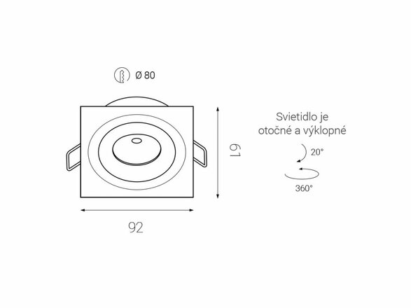 LED2 192N W ZÁPUSTNÉ BÍLÉ 2160431