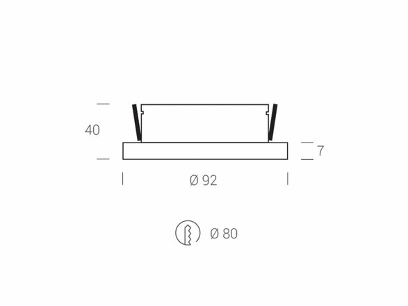 LED2 STATIC IP44 ZÁPUSTNÉ 2050131