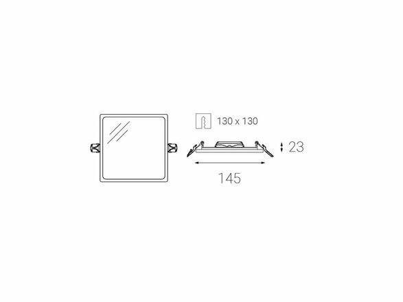 LED2 SLIM-Q, S ZÁPUSTNÉ BÍLÉ IP43 2182831