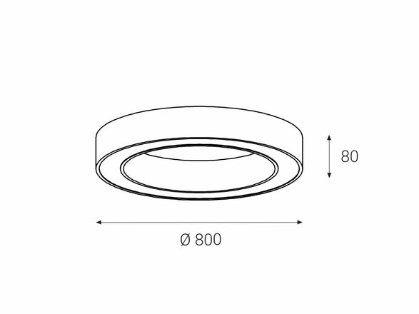 LED2 SATURN 80, B 80W 2CCT 3000K/4000K - DALI/PUSH - stmívatelné 1270653D