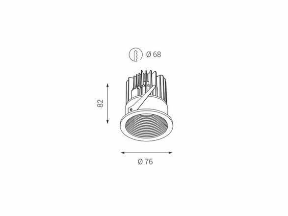 LED2 SPLASH, W 7W 3000K IP54 ZÁPUSTNÉ BÍLÉ 2111031