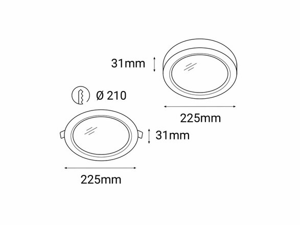 LED2 2190631 EASY-R ON, L 18W 3000K 2190631