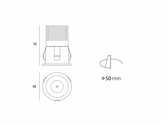 LED2 2250231 RAY S, W ZÁPUSTNÉ BÍLÉ 2250231