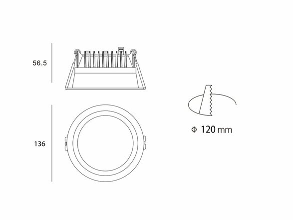 LED2 ZETA S, W ZÁPUSTNÉ BÍLÉ 3000K 2250531