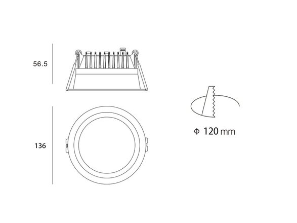LED2 ZETA S, B ZÁPUSTNÉ ČERNÉ 3000K 2250533
