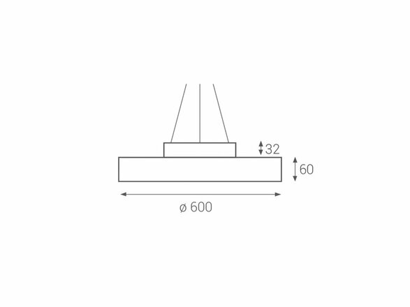 LED2 RINGO 60 P-Z, B 54W 3000K DALI/PUSH