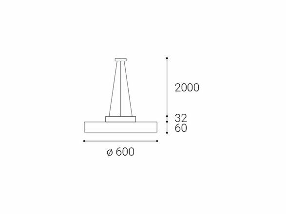 LED2 RINGO 60 P/N-Z, B ZÁVĚSNÉ ČERNÉ 3111233