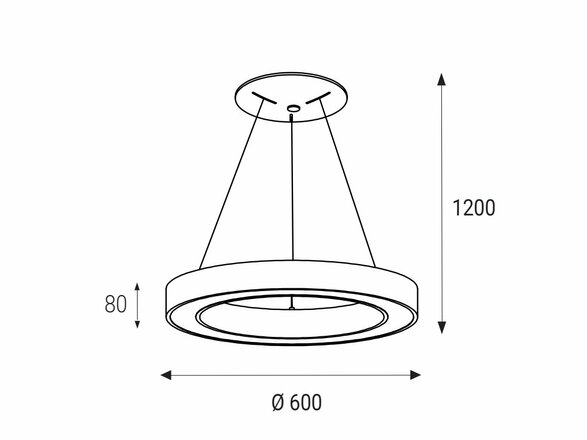 LED2 3270731 SATURN 60 P-Z, W ZÁVĚSNÉ BÍLÉ 3270731
