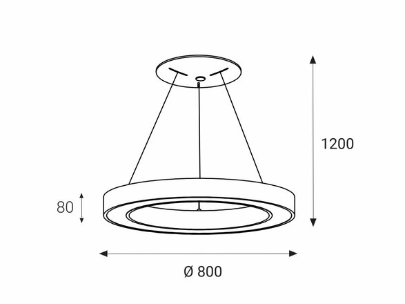 LED2 SATURN 80 P-Z, W ZÁVĚSNÉ BÍLÉ 3000K 3270831