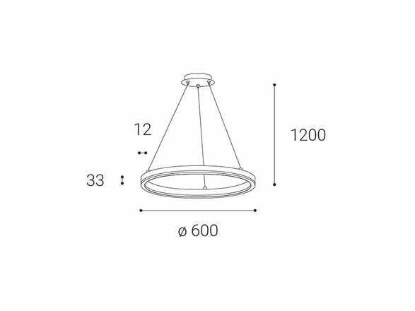 LED2 CIRCLE 60 P-Z, W 42W DALI/PUSH - stmívatelné