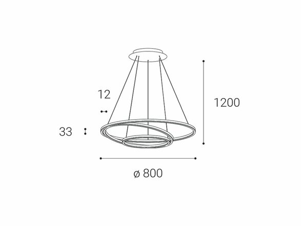 LED2 CIRCLE 3 P-Z, B 136W DALI/PUSH - stmívatelné