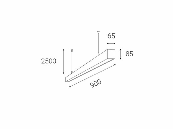 LED2 LINO 90 P/N-Z, W DALI/PUSH - stmívatelné 3310251D