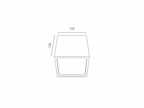 LED2 CUBE, A 12W 3000K STROPNÍ ANTRACITOVÉ 5111134