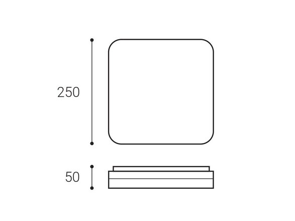 LED2 1230751 SQUARE II 25 12W 3CCT 1230751