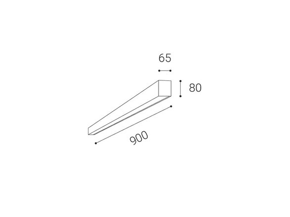 LED2 stropní svítidlo LINO 90 P, W DALI/PUSH - stmívatelné 1310151D