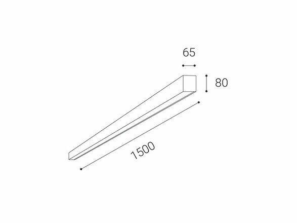 LED2 stropní svítidlo LINO 150 P, B DALI/PUSH - stmívatelné 1310553D