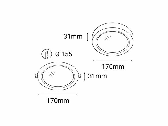 LED2 2190531 EASY-R ON, M 12W 3000K 2190531