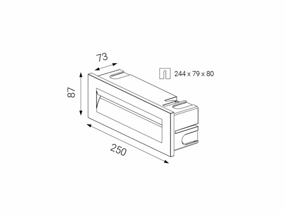 LED2 STEP IN L, A ZÁPUSTNÉ ANTRACITOVÉ IP54 5141534