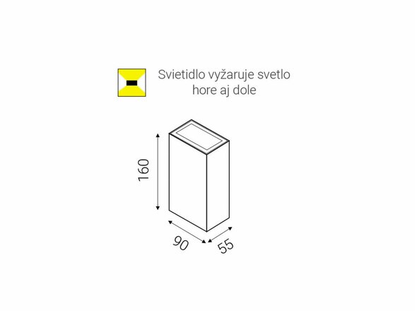 LED2 BLOCK, A NÁSTĚNNÉ ANTRACITOVÉ IP54 5100434