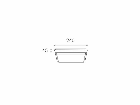 LED2 QUADO L, A STROPNÍ ANTRACITOVÉ IP54 5130934