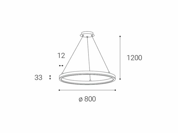LED2 CIRCLE 80 P-Z, B 62W DALI/PUSH - stmívatelné