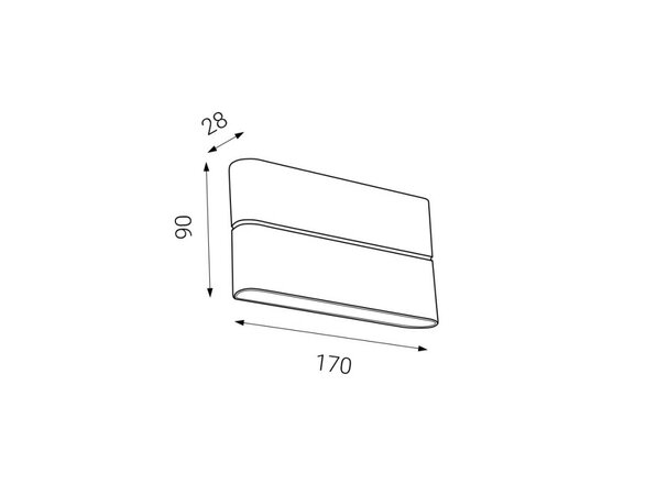LED2 FLAT L, A NÁSTĚNNÉ ANTRACITOVÉ IP54 5131134