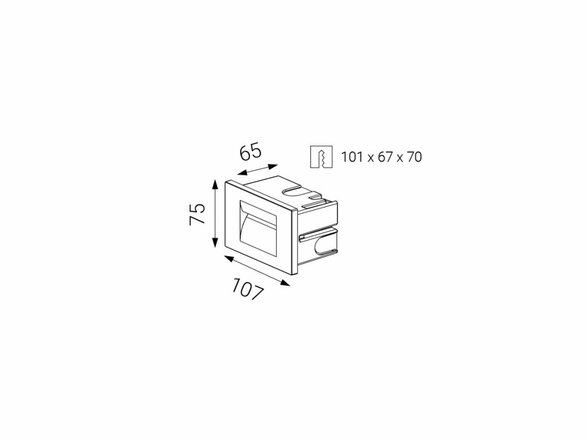 LED2 STEP IN S, A ZÁPUSTNÉ ANTRACITOVÉ IP54 5141434