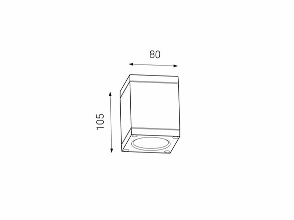 LED2 KUBO, A STROPNÍ ANTRACITOVÉ IP54 5130334