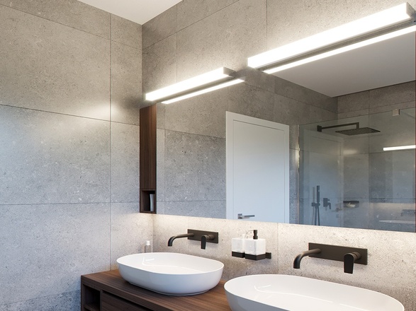 LED2 1070735 QUADRA 60 LED 12W NÁSTĚNNÉ CHROM IP44 1070735