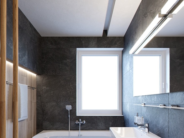 LED2 1070835 QUADRA 90 LED 18W NÁSTĚNNÉ CHROM IP44 1070835