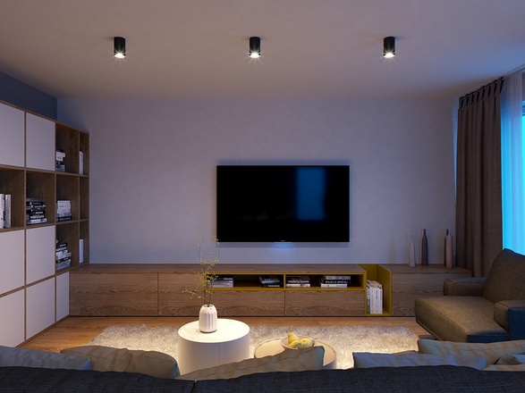 LED2 TUBUS B, B 9W STROPNÍ ČERNÉ 3000K 1150533