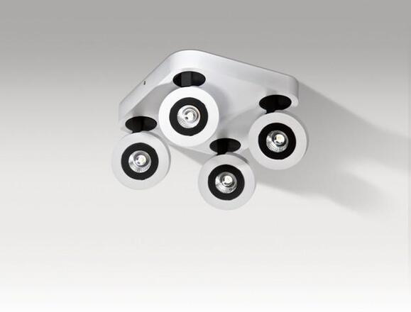 LED Nástěnné/stropní přisazené svítidlo AZzardo Enzo 4KW AZ0674 4x5W 920lm 3000K IP20 21cm bílo-černé