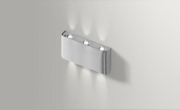 LED Nástěnné svítidlo AZzardo Ginno 3 aluminium AZ0766 6x1W 440lm 3000K IP20 17cm hliníkové