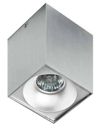 Stropní bodové přisazené svítidlo AZzardo Hugo aluminium AZ0828 GU10 1x50W IP20 9,5cm hranaté hliníkové