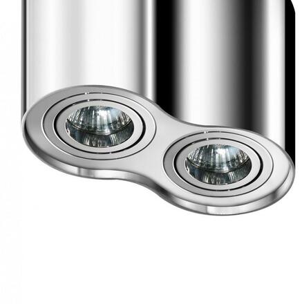 Stropní bodové přisazené svítidlo AZzardo Bross 2 chrome AZ0941 GU10 2x50W IP20 17cm chromové