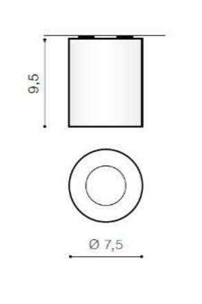 Stropní bodové přisazené svítidlo AZzardo Boris aluminium AZ1053 GU10 1x50W IP20 7,5cm kulaté hliníkové