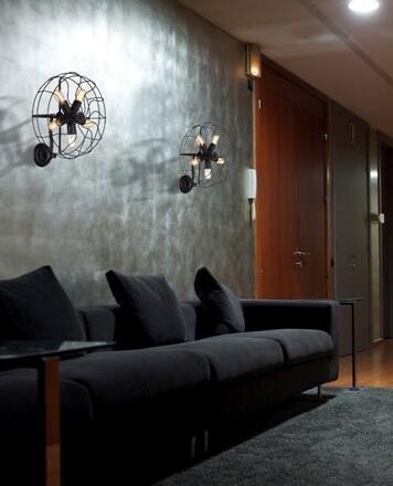 Nástěnné svítidlo AZzardo Fan wall AZ1349 E27 5x60W IP20 47cm černé