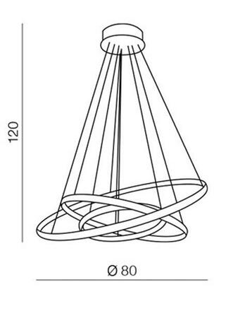 LED Závěsné svítidlo AZzardo Brighton 3 AZ1609 55W 3300lm 3000K IP20 80cm chromové