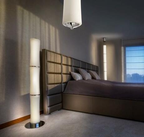 LED Stojací lampa AZzardo Bamboo floor white AZ1899 72W 6120lm 3000K IP20 13cm bílá stmívatelná