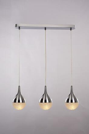 Závěsné svítidlo AZzardo Cecilia 3 line AZ2173 G9 3x40W IP20 60cm chromové