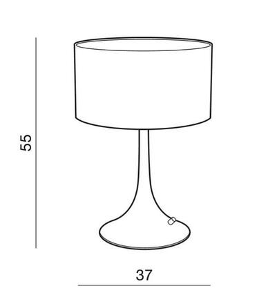 Stolní lampa AZzardo Niang white AZ2917 E27 1x60W IP20 37cm bílá stmívatelná