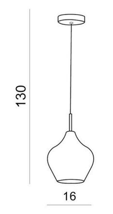 Závěsné svítidlo AZzardo Amber Milano 1 clear AZ3074 G9 1x40W IP20 16cm čiré