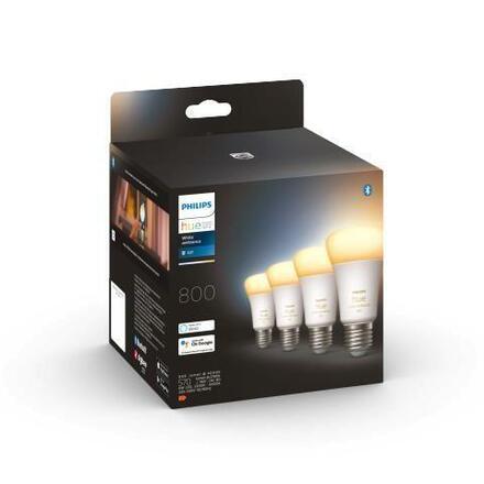 Hue Bluetooth LED White Ambiance set 4ks žárovek Philips 8719514328280 E27 A60 6W 800lm 2200-6500K stmívatelné