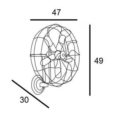 Nástěnné svítidlo AZzardo Fan wall AZ1349 E27 5x60W IP20 47cm černé