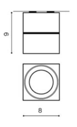 LED Stropní bodové přisazené svítidlo AZzardo Diado chrome AZ1453 5W 360lm 3000K IP20 8cm chromové
