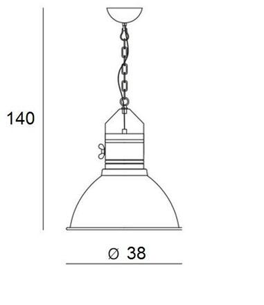 Závěsné svítidlo AZzardo Duncan white AZ1582 E27 1x60W IP20 38cm bílé